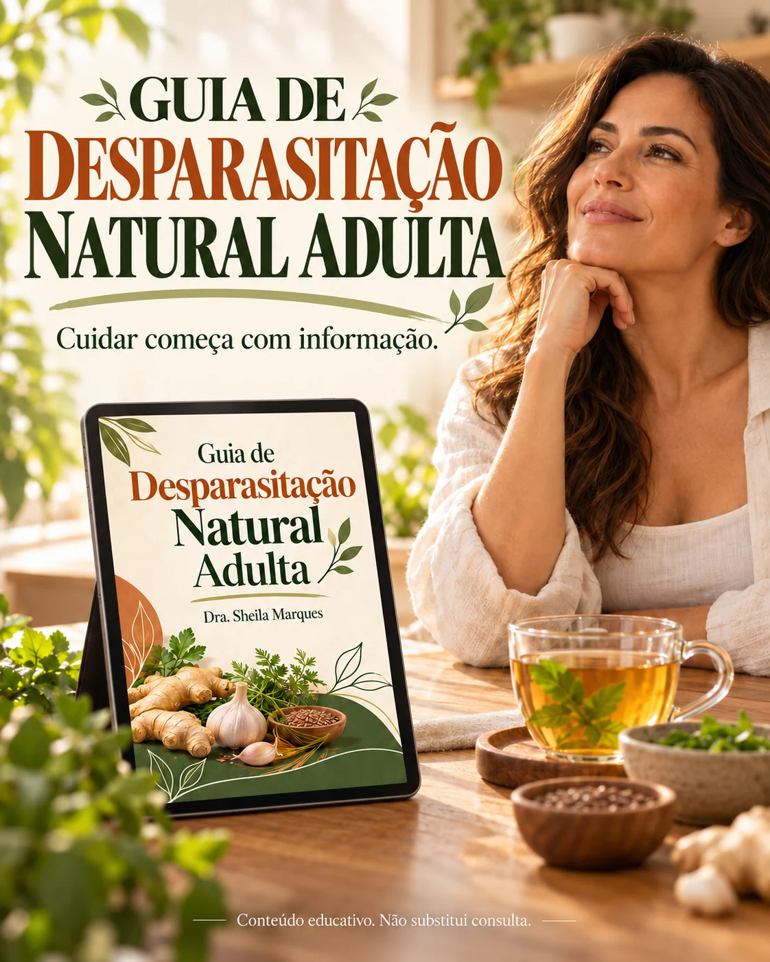 Guia de Desparasitação Natural Adulta, da Dra. Sheila Marques — material educativo em PDF